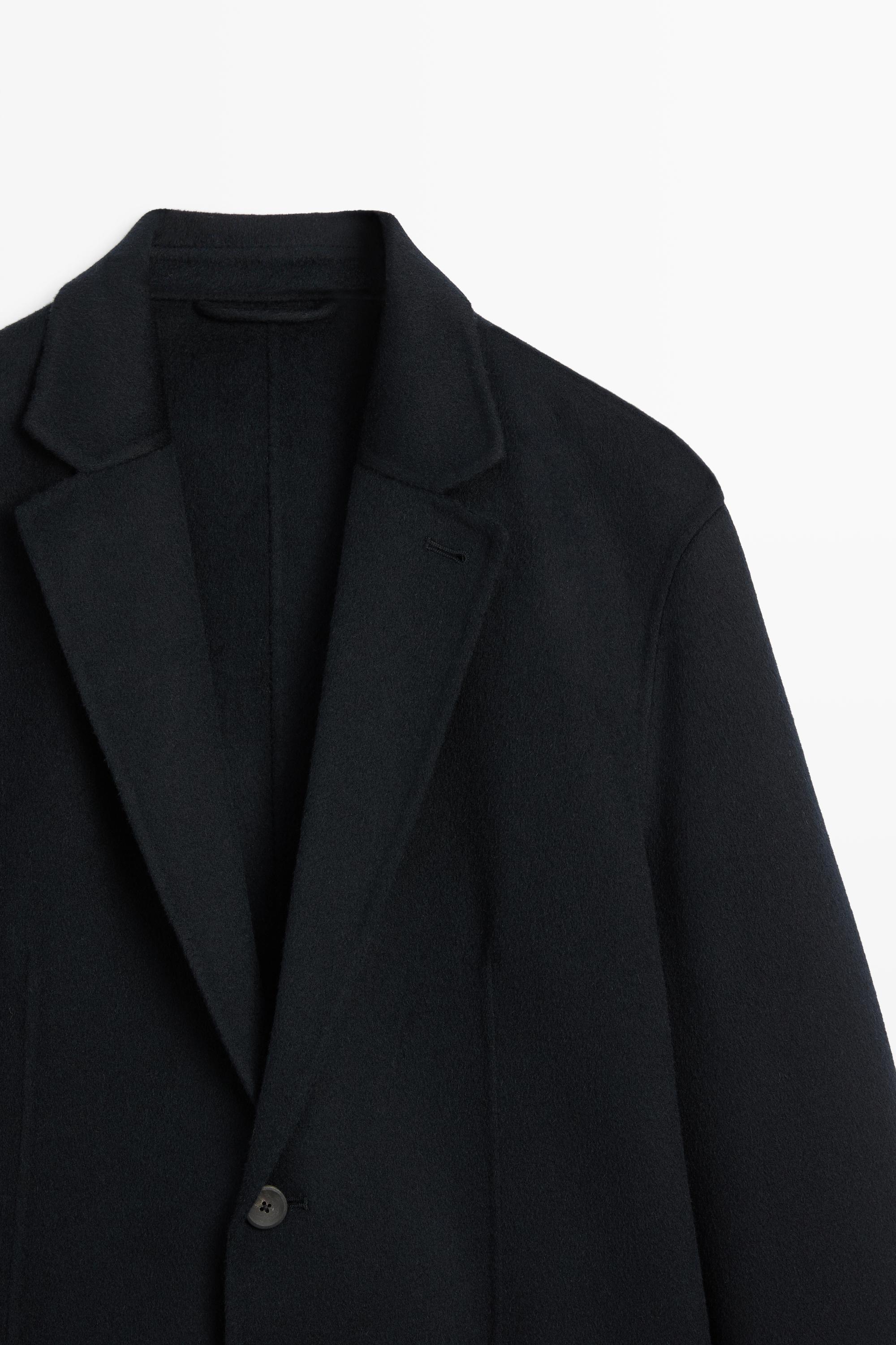 Double-faced wool blend blazer